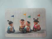1976年 年历卡 一张 封面是蜻蜓牌童车图案 中国轻工业进出口公司北京市分公司出品 尺寸9/6厘米