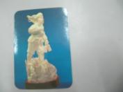 1977年 年历卡 一张 封面是牙雕 采油女工图案 北京工艺美术服务部出品 尺寸9/6厘米