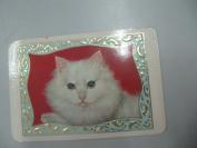 1978年 年历卡一张 封面是小白猫图案  中国远洋运输公司天津分公司出品 尺寸10/7厘米