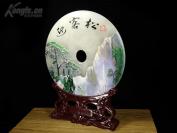 精品天然羊脂白玉迎客送摆件，玉质温润细腻收藏之精品