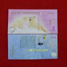 收藏纪念礼品钞--北极熊测试钞纪念钞 （塑料，单张）
