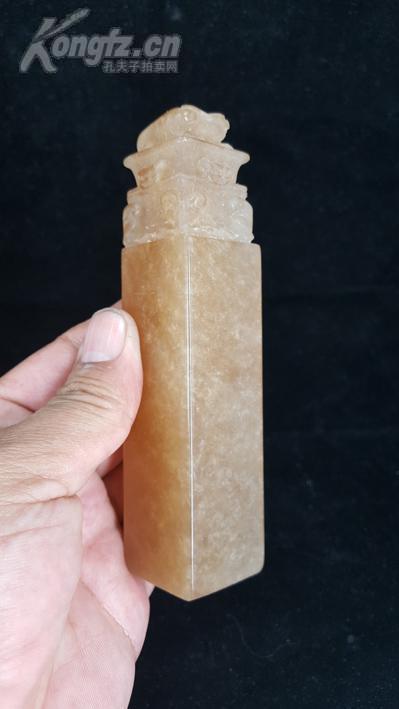 ◆◆◆精美新疆冻石雕钮方章◆◆◆金大师提免费供印章定刻服务◆◆◆编号N151