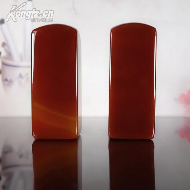 天然玛瑙印章，高端大气