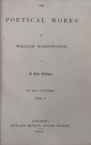 1837 The Poetical Works of William Wordsworth 六卷全，非常早期的华兹华斯作品集，稀见！极漂亮的小牛皮全皮包裹，每册均有精美藏书票，书脊烫金书名和花纹，三面书口大理石纹，书品一流