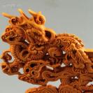 精品崖柏精雕飞龙在天摆件