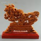 精品崖柏精雕飞龙在天摆件