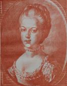 “大英博物馆藏画”1878年法国艺术系列照相凹版画《法国女王玛丽·安托瓦内特》—法国画家“Louis Marin Bonnet (1736-1793)”作品  43x30cm