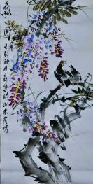 国画紫藤【纯手绘】