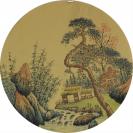 直径约42cm中国当代山水画家陈老师宣纸画芯16.店铺区更多作品与您结缘