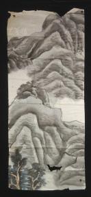 著名美术家、“实验水墨”领军人物 胡又笨 水墨山水画 一幅 （纸本软片，画心约6.1平尺）HXTX307015