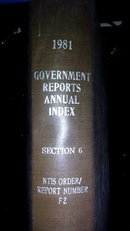 1980  GOVERNMENT  REPORTS  ANNUAL  INDEX    SECTlON  6