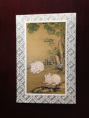 故宫博物院“梧桐双兔图”新年贺卡（包括信封）