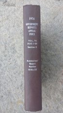 1974 GOVERNMENT REPORTS ANNUAL INDEX VOL.74 NOS.1-26 Section6美国政府报告年度索引第74卷第1-26期报告号码 索引“EIS-ZJE”