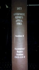 1977  G0VERNMENT  REP0RTS  ANNUAL INDEX   Section  6