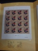 灵猴贺春大版折，丙申2016年猴大版邮票2张同号+金猴献瑞个性化一版，保真