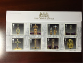 皇家邮政发行：英国伊丽莎白女王 皇冠珠宝系列邮票（一套共8枚）