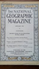 现货 national geographic美国国家地理1923年1月(品相非常好，彩色插图)意大利撒丁岛，奥地利维也纳