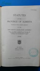 STATUTES OF ALBERTA-1958
