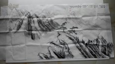 严广法，拍卖记录100万，同篇的是吴冠中15万，关山月5万。严广法传统山水，《四尺观瀑图》（保真）