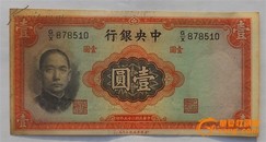 纸币，民国二十五年壹元