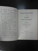 Bibliography and Pseudo-Bibliography 《版本学与伪版本学》，《藏书之爱》作者 纽顿作品，初版精装