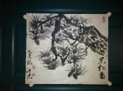 吴忠国画作品（黑松图）