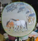 张文群，陕西国画院副院长，团扇，熟绢，作者合影（保真）