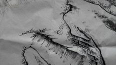 严广法，拍卖记录100万，同篇的是吴冠中15万，关山月5万。严广法传统山水，《四尺观瀑图》（保真）