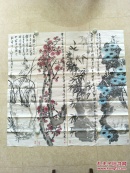 陕西著名花鸟画家刘汉民精品四条屏