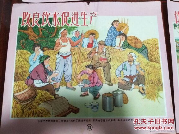农村饮水卫生宣传画――12张一套