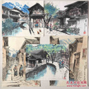 云南本土著名画家-杨国相精品绘画小品1组5幅。