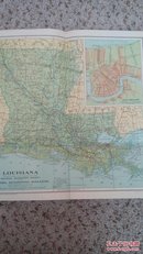 现货national geographic美国国家地理地图1930年4月路易斯安那(边缘因年代久远略有发黄)