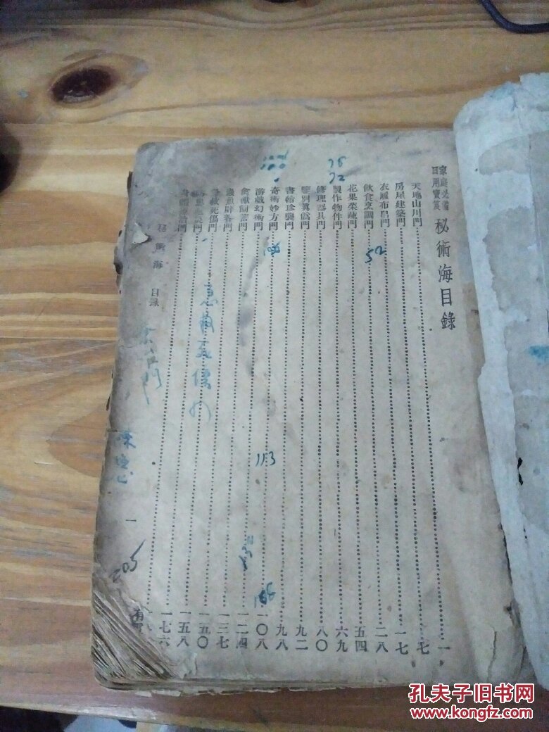 民国老书：秘术海 残本（只到228页）自藏本1