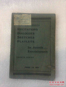 recitations dialogues sketches playlets  朱光潜签名本，寄存立达学园图书馆的，立达学园民国时由朱光潜，丰子恺等人创办 〈包真〉