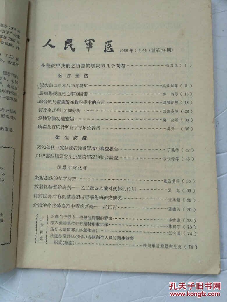 人民军医1958.1