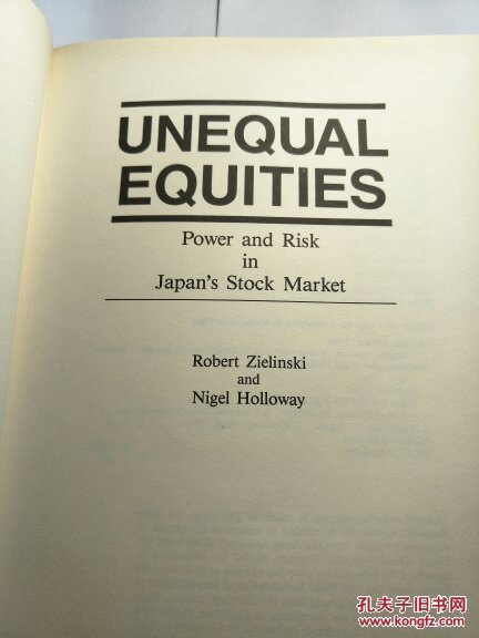 UNEQUAL EQUITIES POWER AND RISK IN JAPAN'S STOCK MARKET