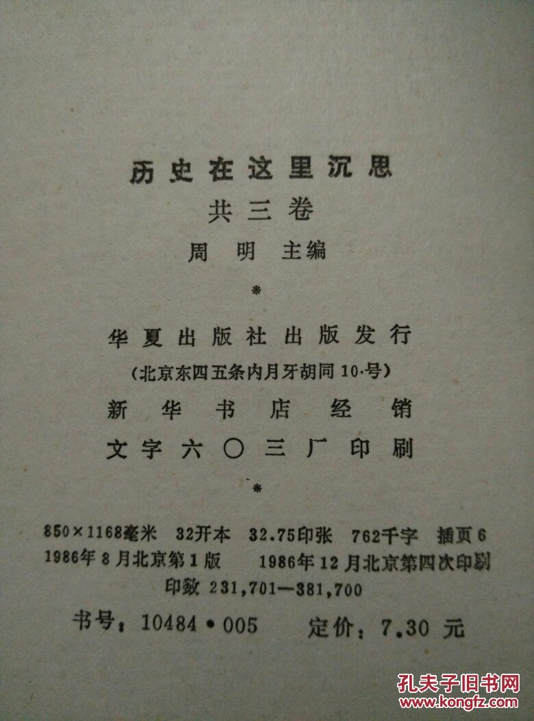 历史在这里沉思一1966一1976年纪实（1.2.3册全）