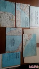 national geographic美国国家地理地图--南美洲专题8份地图 1937-1972年