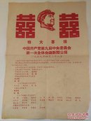 中国共产党第九届中央委员会第一次全体会议新闻公报