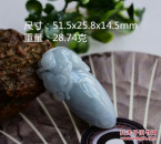 缅甸天然A货翡翠灵猴献寿挂件  天然老坑冰糯种茄紫罗兰色灵猴献寿翡翠挂件