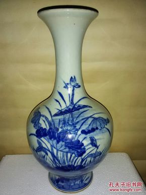 清中期，青花瓷瓶 品相一流，保存完整