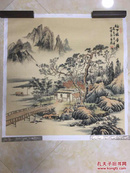 国家一级美术师林雷仿古四尺斗方作品，（托片，尺寸：68cm＊68cm，钤印：林雷 大吉祥）