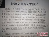 孙培文：中国书法家协会会员。安徽省书法家协会理事。阜阳市书法家协会常务理事。