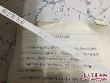 华中师范大学中文系教授孙文宪手稿;文学理论课程建设自查汇报