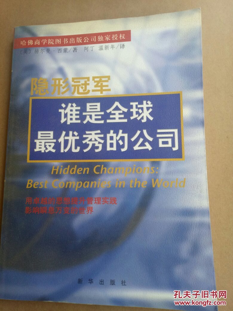 隐形冠军:全球500佳无名公司的成功之道