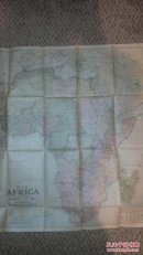 national geographic美国国家地理地图1922年10月非洲地图(品相接近完美)
