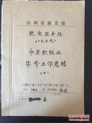 百年书屋：山西省商业厅服务业1959年、县年、季工作总结，