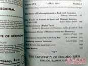 【英文原版】 政治经济学季刊  1957（第1――3期）美国英文