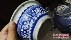 清代青花大药砵，完美品相