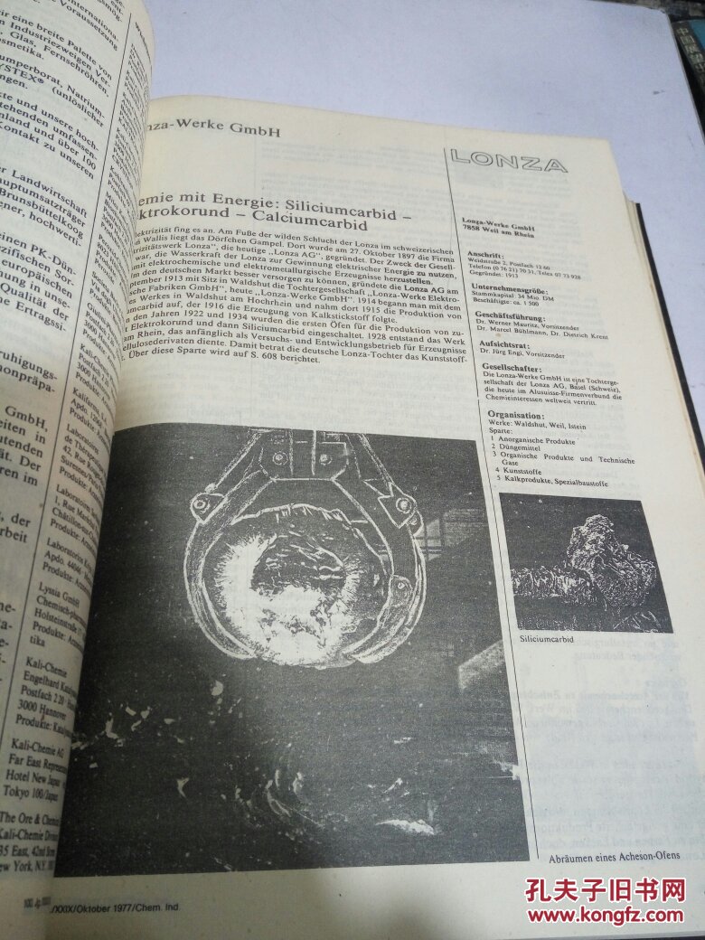 CHEMISCHE INDUSTRIE（化学工业协会）jahrg.29.Heft 10-12.1977（英文）